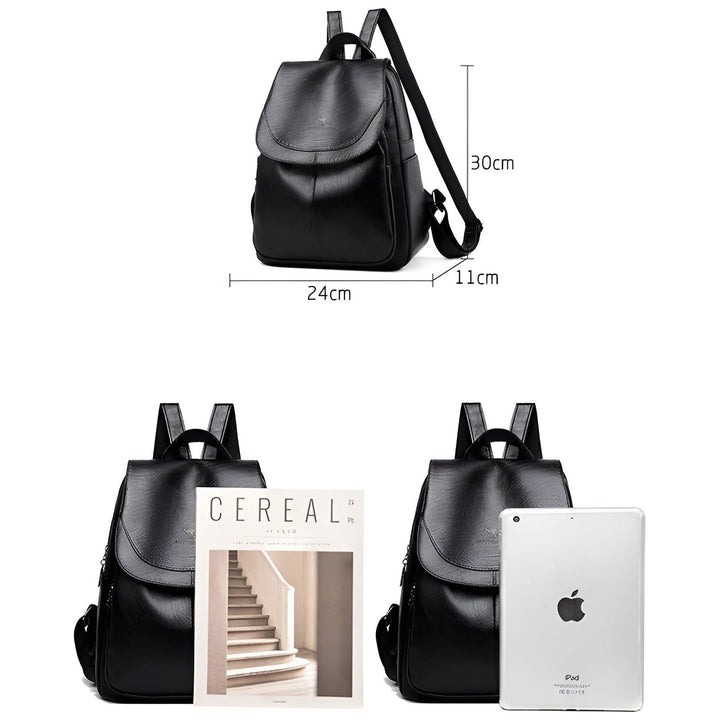 Dameryggsekk i skinn – Elegant og praktisk | Perfekt for hverdagslivet og kontoret