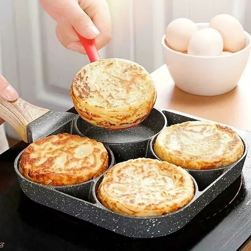 Skanto | Hull Non-Stick Panne | Allsidig Panne for Egg & Pannekaker | Holdbar Aluminium | Lett å Rengjøre