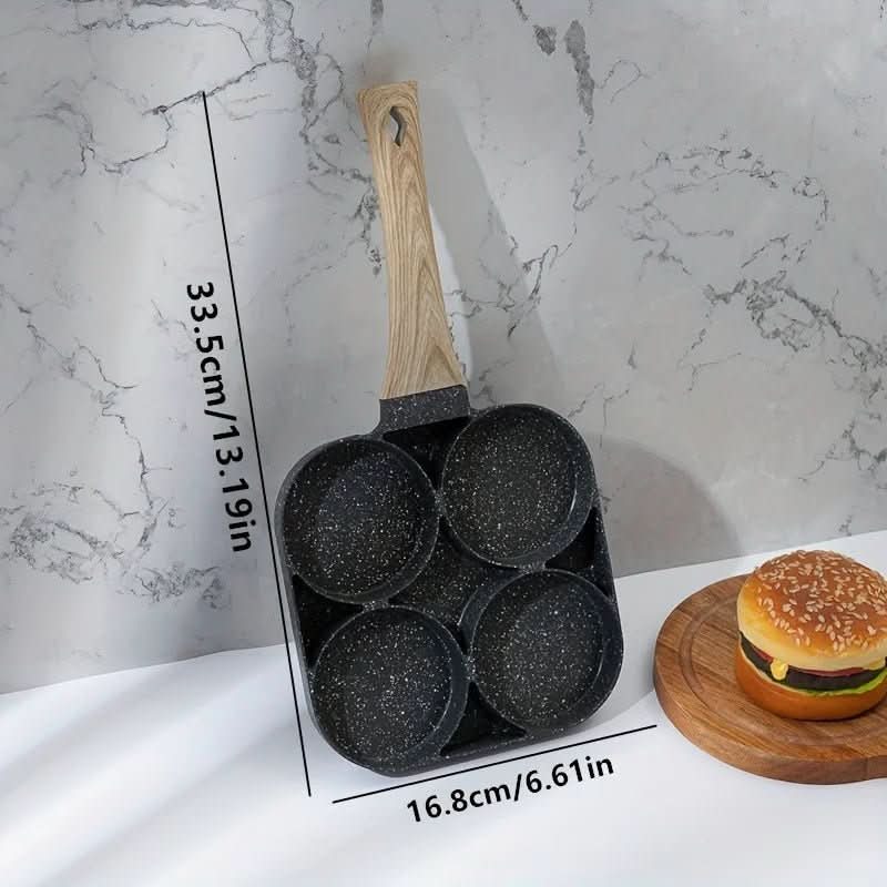 Skanto | Hull Non-Stick Panne | Allsidig Panne for Egg & Pannekaker | Holdbar Aluminium | Lett å Rengjøre