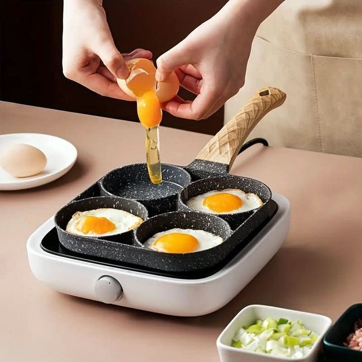 Skanto | Hull Non-Stick Panne | Allsidig Panne for Egg & Pannekaker | Holdbar Aluminium | Lett å Rengjøre