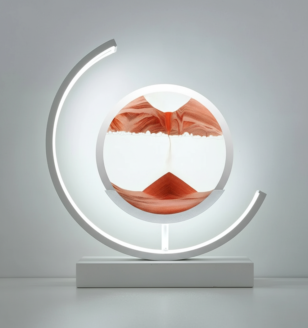Skanto | DuneGlow Bordlampe – Håndlaget Stemningslampe med Beroligende Lys og Moderne Design