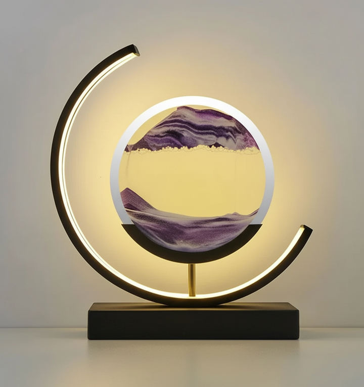 Skanto | DuneGlow Bordlampe – Håndlaget Stemningslampe med Beroligende Lys og Moderne Design