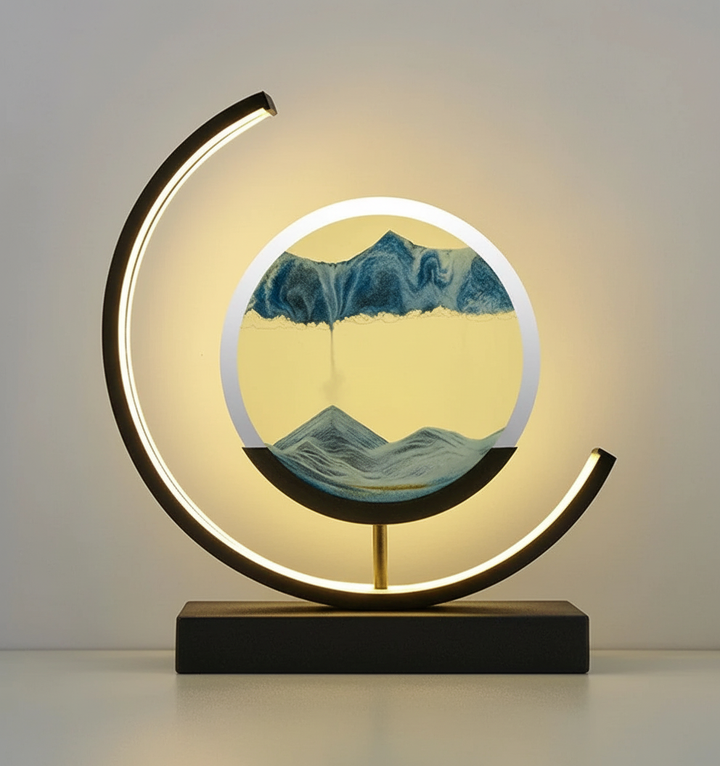 Skanto | DuneGlow Bordlampe – Håndlaget Stemningslampe med Beroligende Lys og Moderne Design