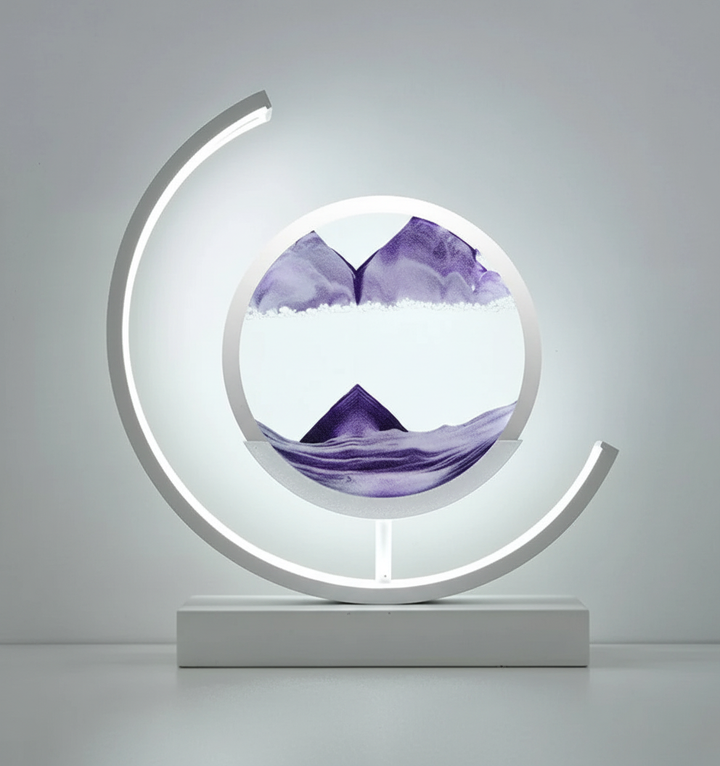 Skanto | DuneGlow Bordlampe – Håndlaget Stemningslampe med Beroligende Lys og Moderne Design
