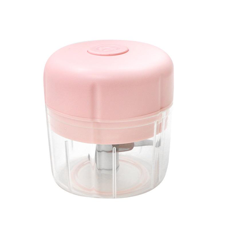 Oppladbar Mini Hakkemaskin (USB) 100 eller 250 ml. - 250 ml. rosa | Skanto
