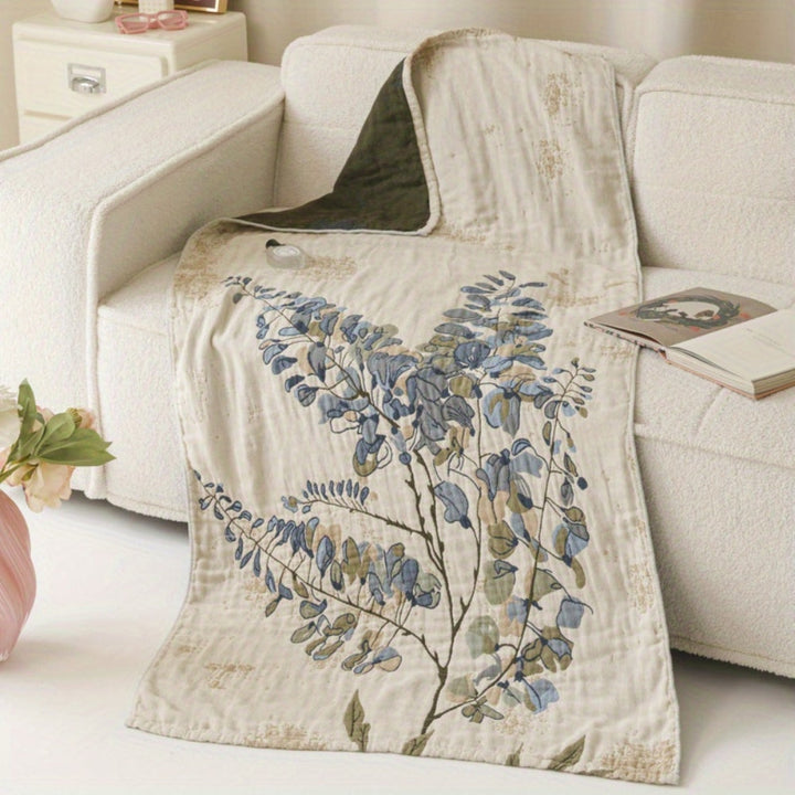 Skanto | Elegant Floral Print Badetøfler Blanket