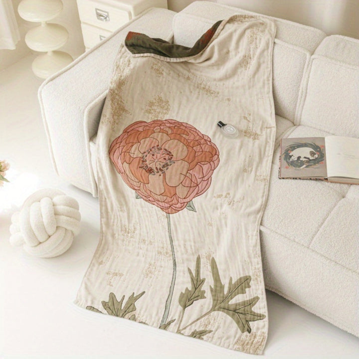 Skanto | Elegant Floral Print Badetøfler Blanket