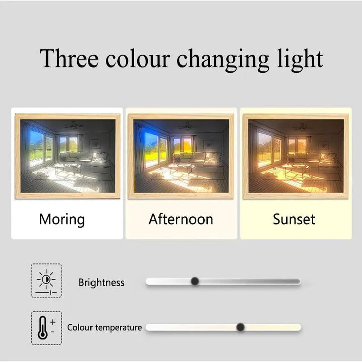 Elegant Innendørs LED Lysmaleri