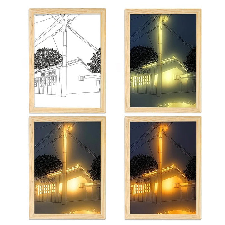 Elegant Innendørs LED Lysmaleri