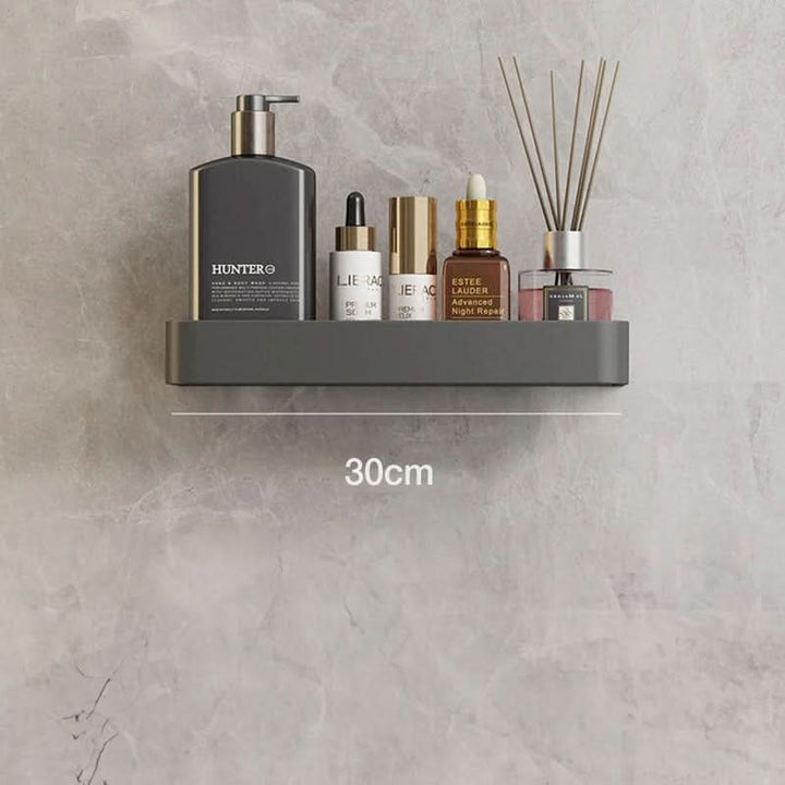 Skanto | Elegant vegghylle for badet med håndkleholder og borefri installasjon