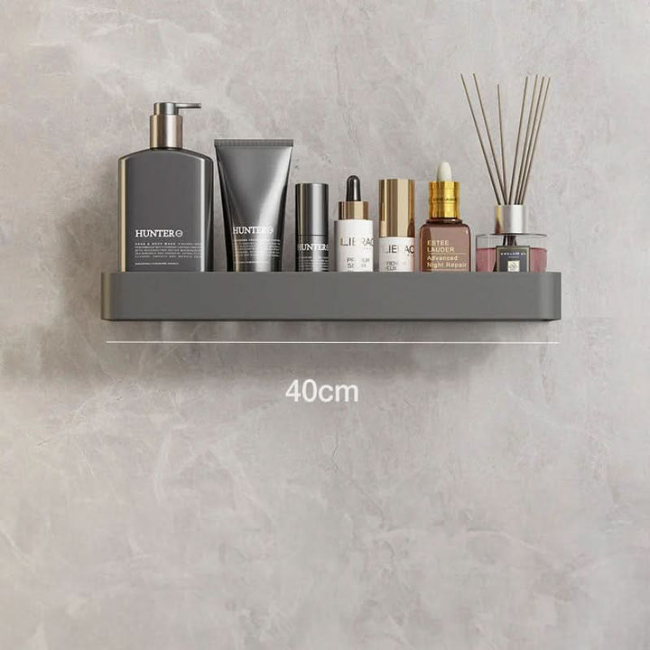 Skanto | Elegant vegghylle for badet med håndkleholder og borefri installasjon