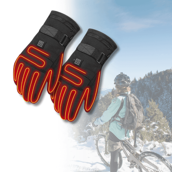 Skanto | ThermoGrip Varmede Hansker – Vanntette Unisex Hansker med 3 Varme Nivåer og Berøringsskjermfunksjon