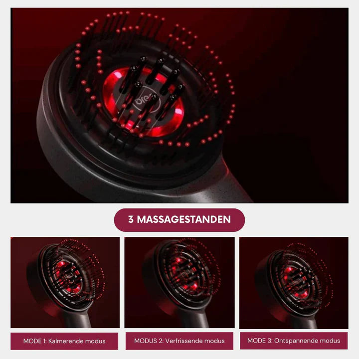 Skanto | Elektrisk hodebunnsmassasjebørste med LED-lysterapi