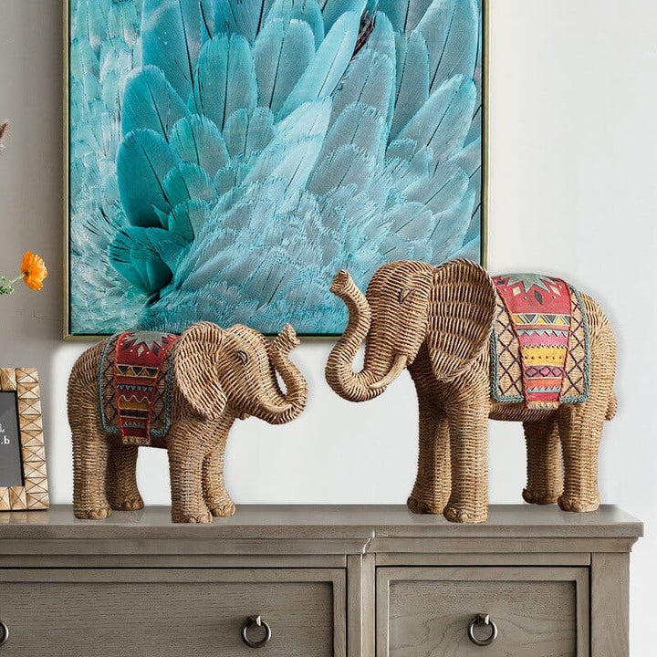 Elephant Rattan Statue Skanto