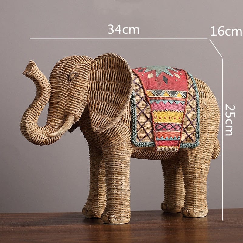Elephant Rattan Statue Skanto