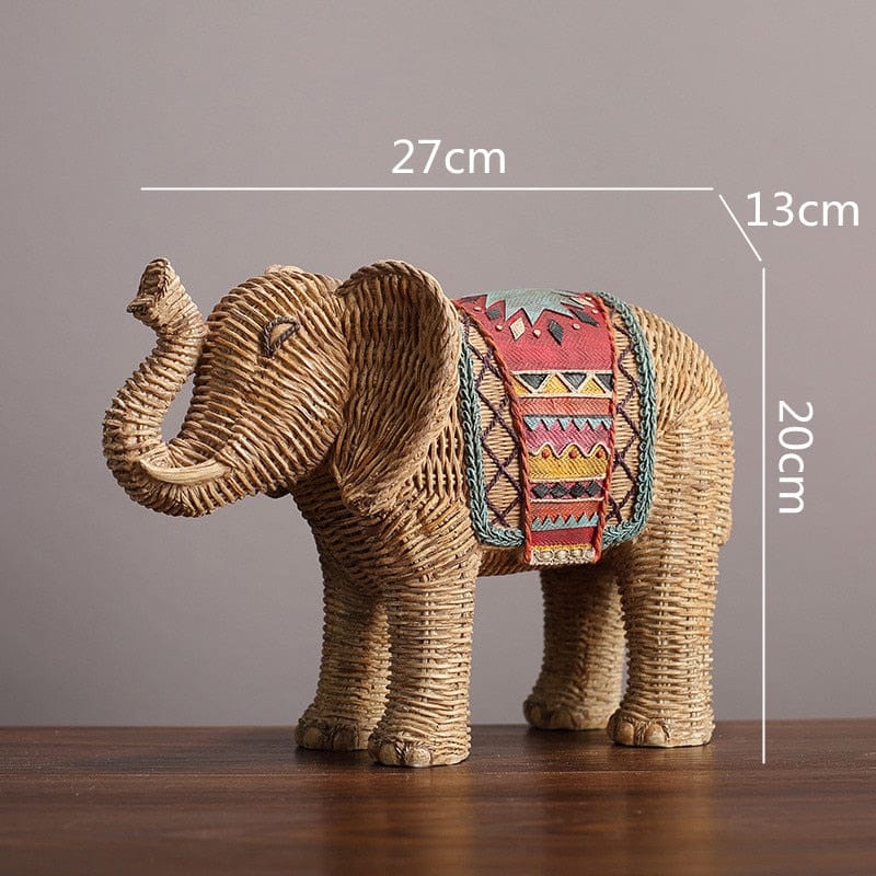 Elephant Rattan Statue Skanto