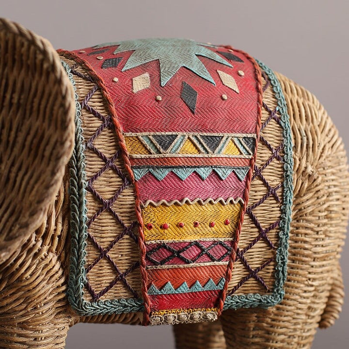 Elephant Rattan Statue Skanto