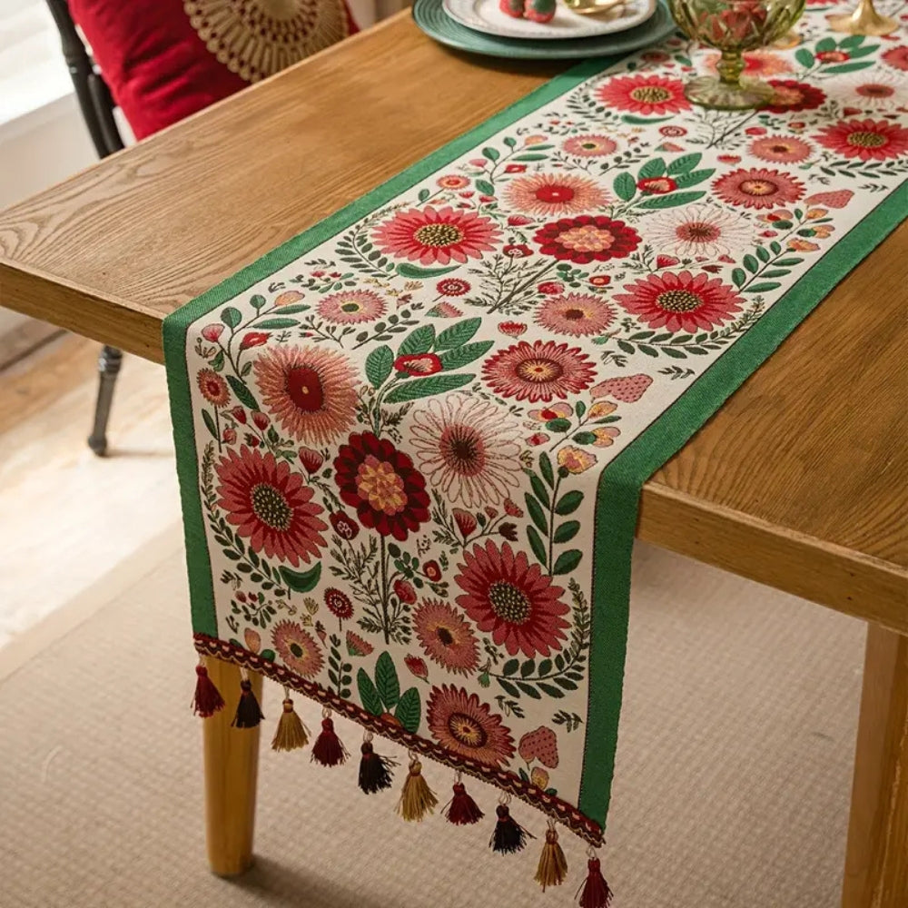 Skanto | Brodert Blomster Quast Bordløper