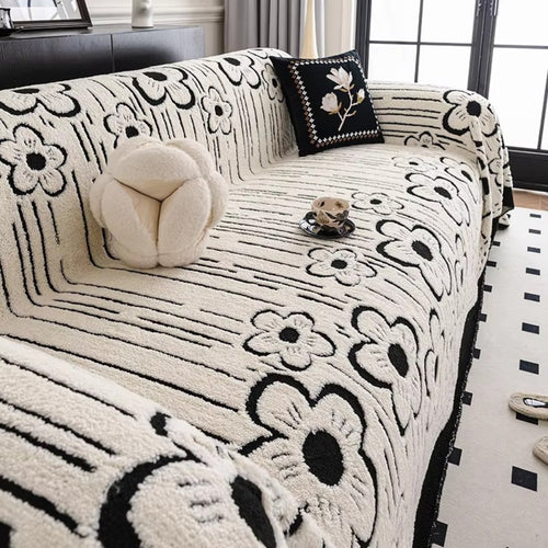 Skanto | Brodert Blomst Myk Sofa Beskytter