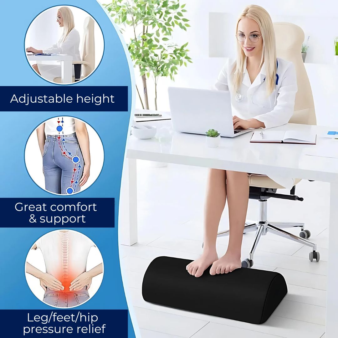 ErgoLift Comfort Fotstøttepute | Ergonomisk Støtte - Forbedret Sirkulasjon - Lindre Ryggen - Forbedret Holdning - hjemme eller på kontoret Skanto