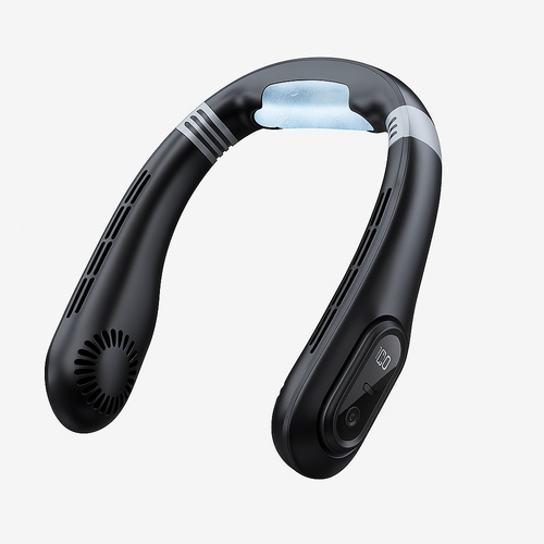Skanto | BreezeFlex Nakkeveske – Bærbar Personlig Kjøling med Digital Skjerm og USB-C