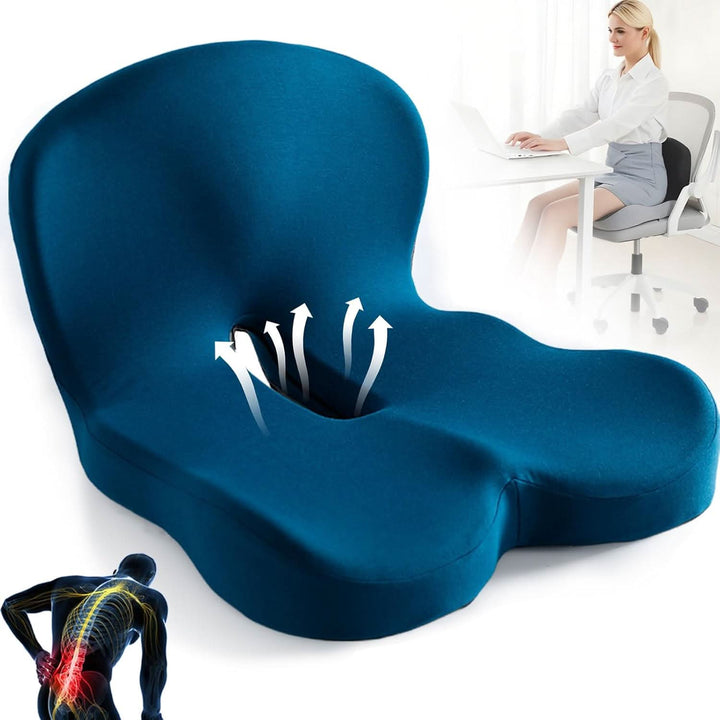Skanto | Ergonomisk setepute med ryggstøtte for kontor, bil og reise
