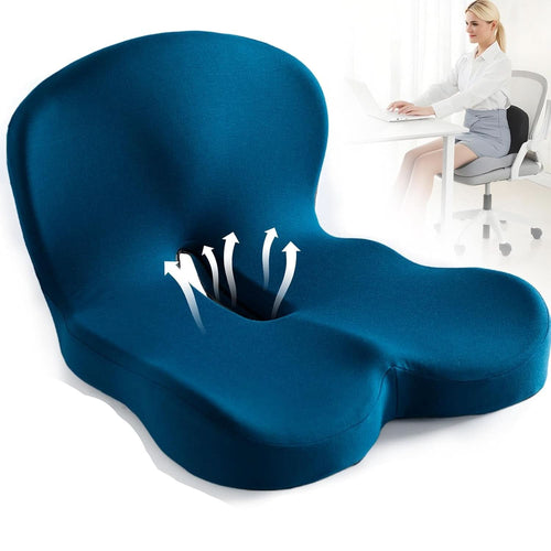 Skanto | Ergonomisk Setepute med Lumbalstøtte for Kontor, Bil & Reiser