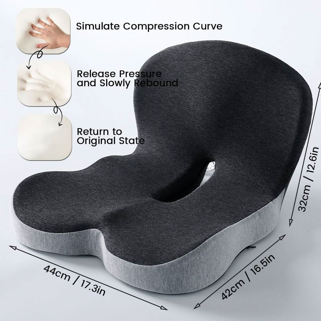 Skanto | Ergonomisk setepute med ryggstøtte for kontor, bil og reise