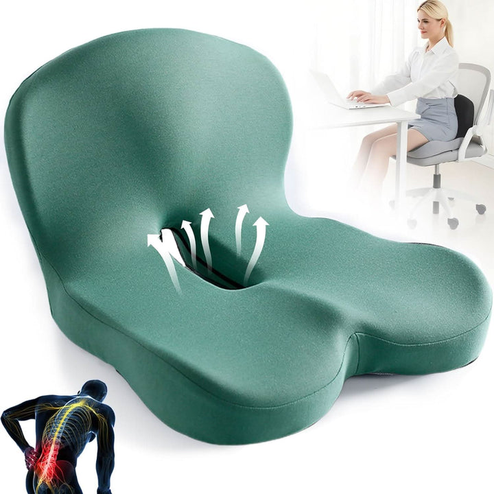 Skanto | Ergonomisk setepute med ryggstøtte for kontor, bil og reise