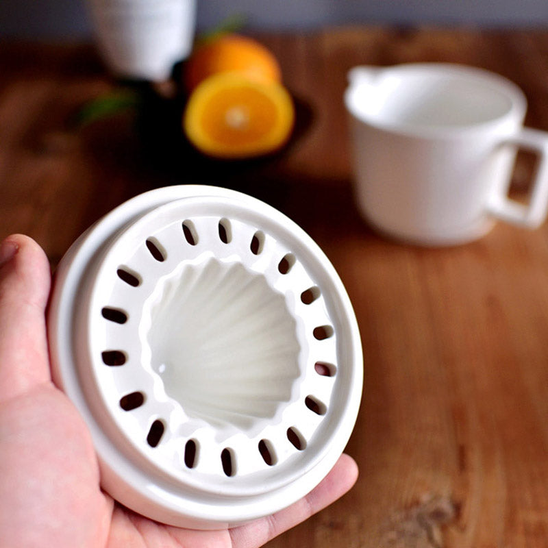 Skanto | Eze Keramisk Sitrus Juicer – Manuell Juice Ekstraktor for Sitroner, Appelsiner & Lima