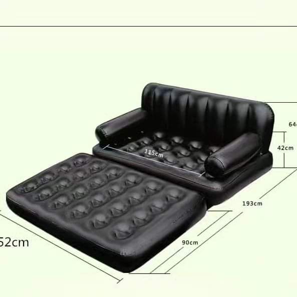 Skanto | Oppblåsbar sofa seng med pumpe