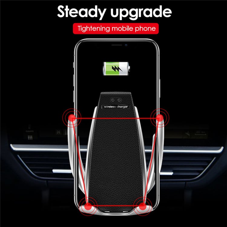 Trådløs automatisk mobil lader og holder for bilen | Skanto