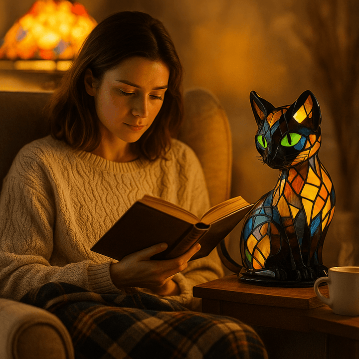 Skanto | LED Katt Nattlys med Mildt Lys & Lekent Design
