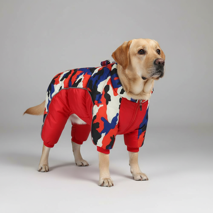 Varm og wasserdichte Winterjacke für Hunde mit reflektierenden Streifen