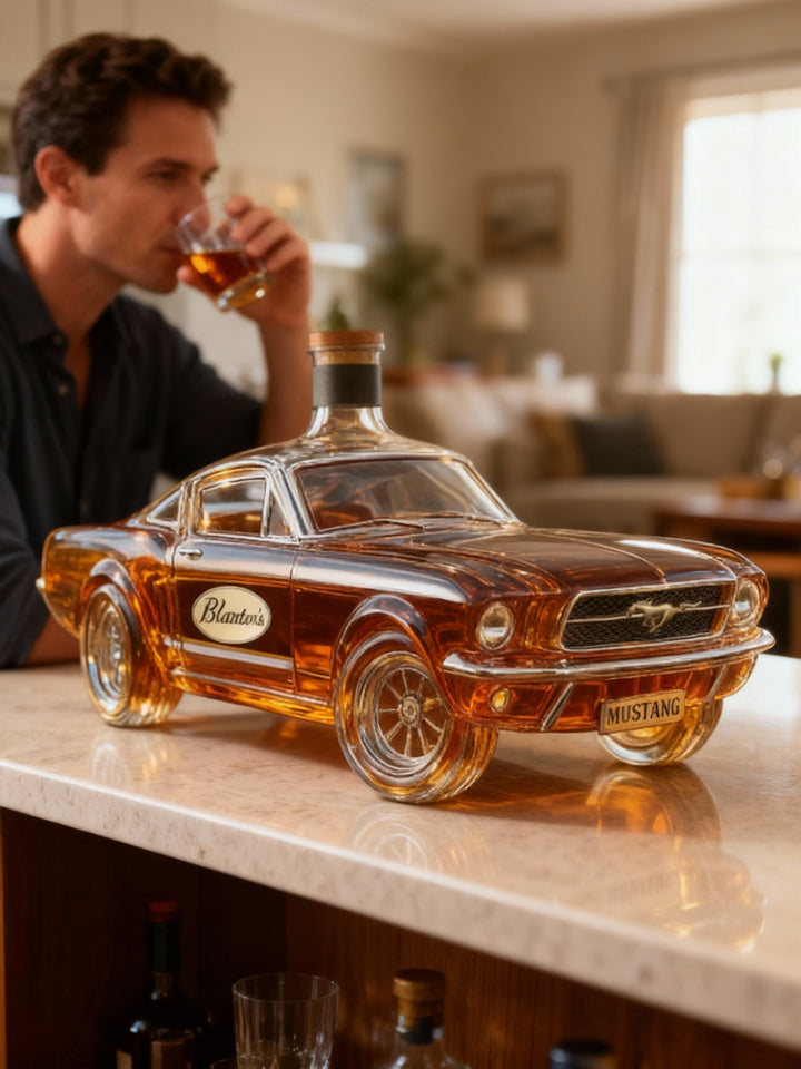 Whisky-karaffel i Mustang-form