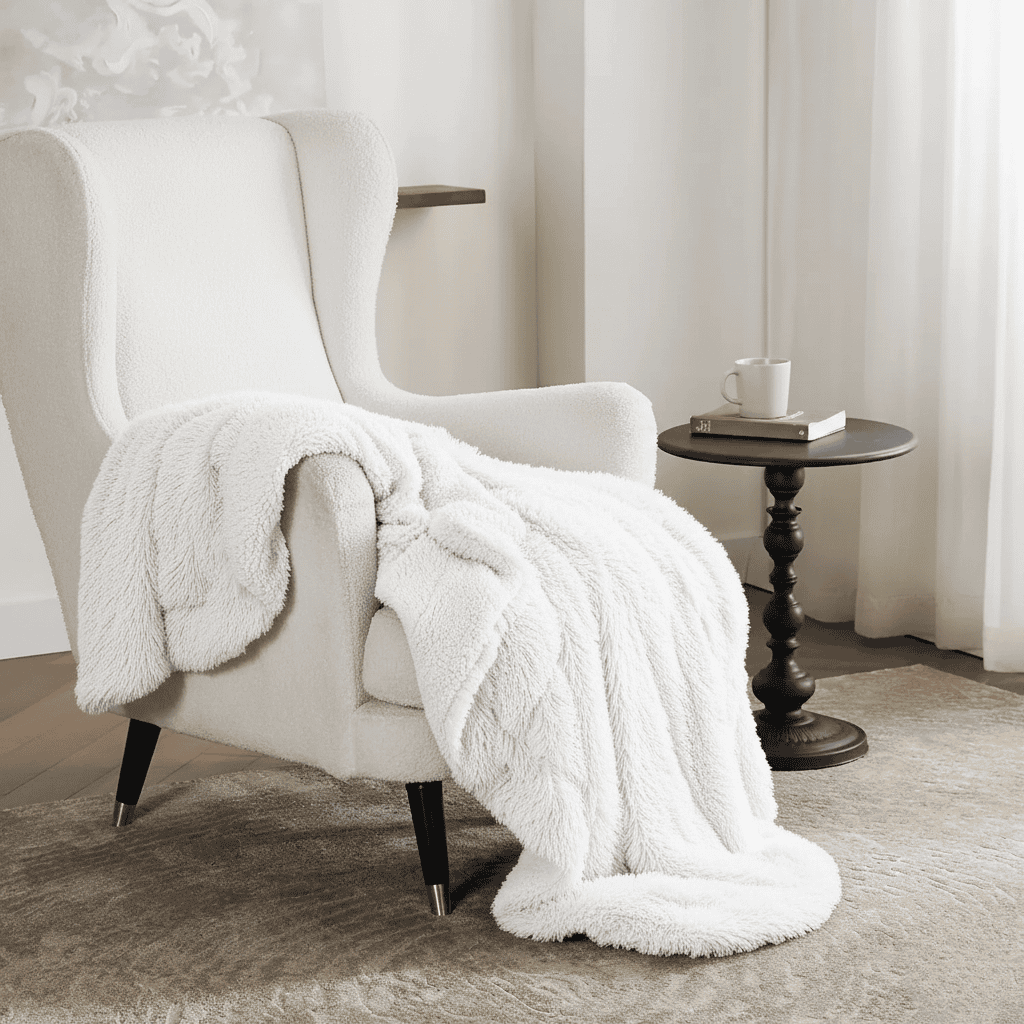 Skanto | Soft artificial fur blanket with velvet-like warmth