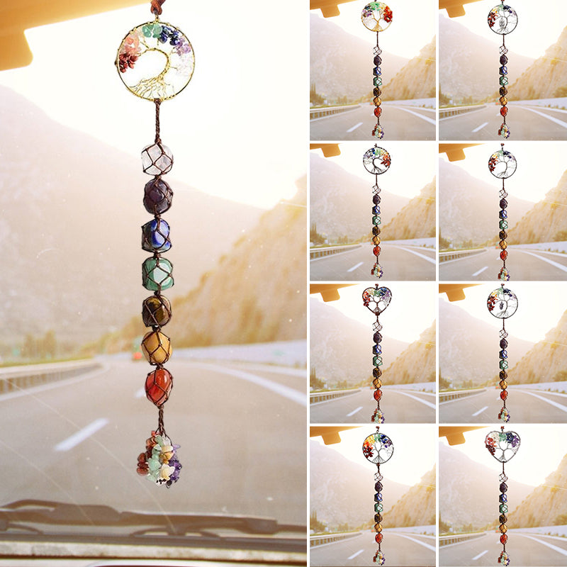 7 Chakra Stein Healing Crystal Tree of Life Dekorasjon | Skanto