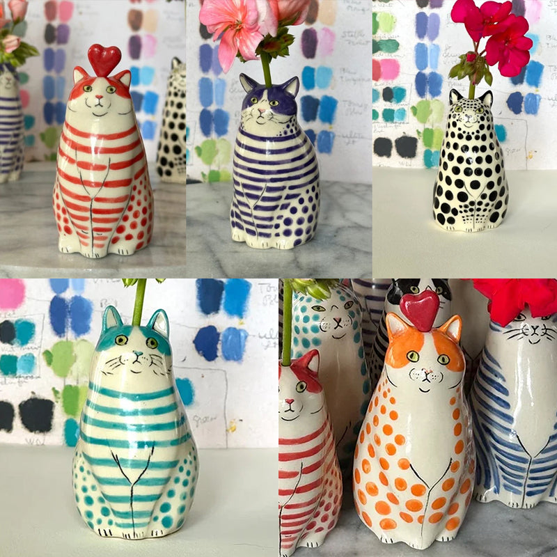Skanto | Prikkete Katt Vase