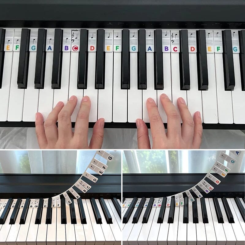 Skanto | Avtagbare piano tastatur note etiketter