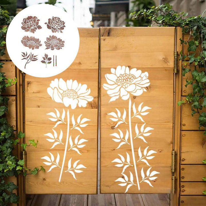 Skanto | DIY Dekorasjon - Hagegjerde Store Blomster Tegningsmaler