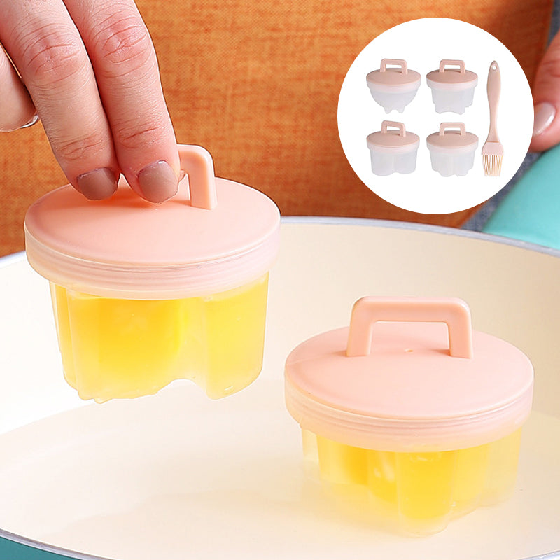 Skanto | Søt Kokt Egg Form🥚🥚4 PCS/Sett Med Pensel