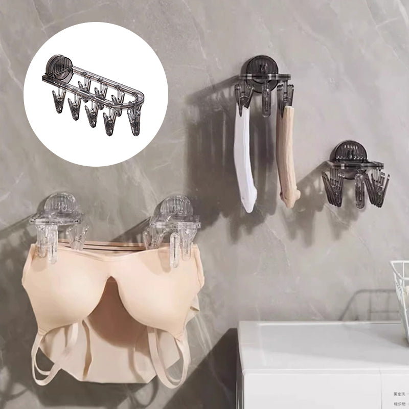 Skanto | Sugkop sammenleggbart klesstativ med klips