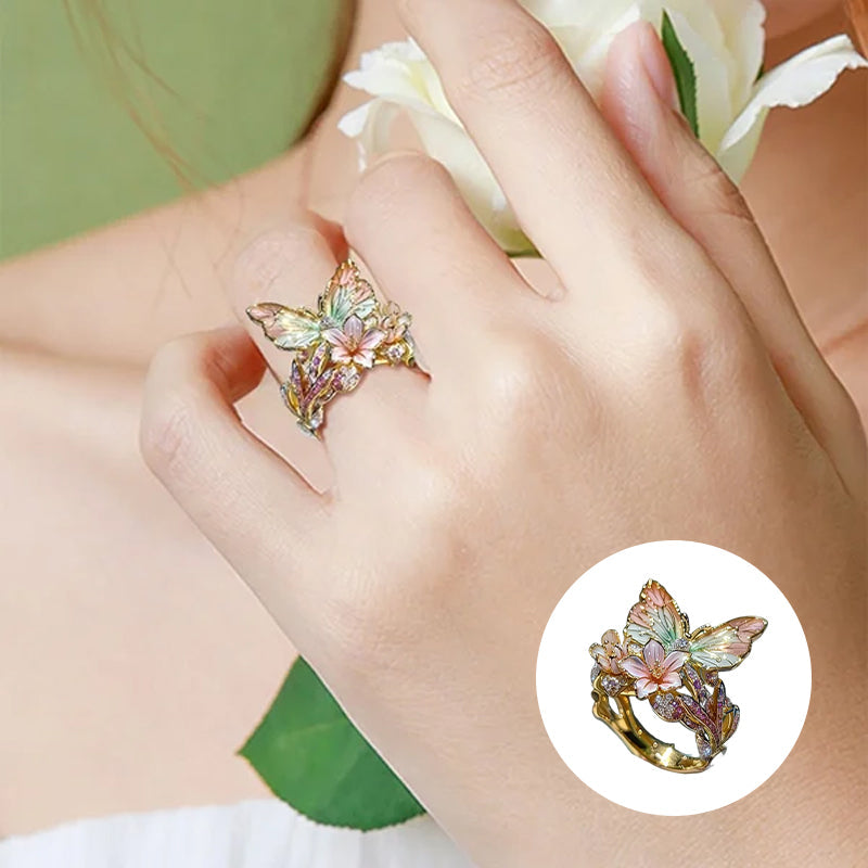 Butterfly flower ring | Skanto