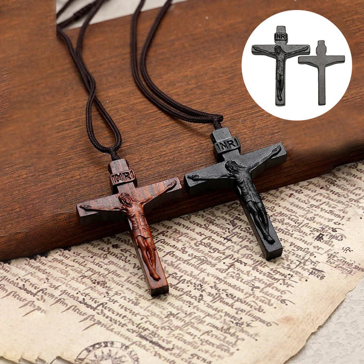 Skanto | Jesus-Kors-Halskjede laget av Tre