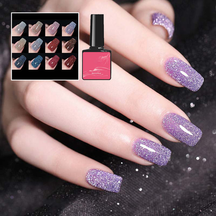 Glitter og diamant neglelakk (8ml) | Skanto