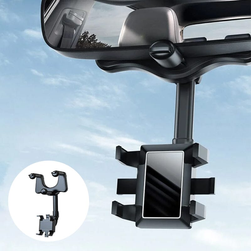 Skanto | Multifunksjonell 360 Rotérbar Bil Bakspeil Telefonholder