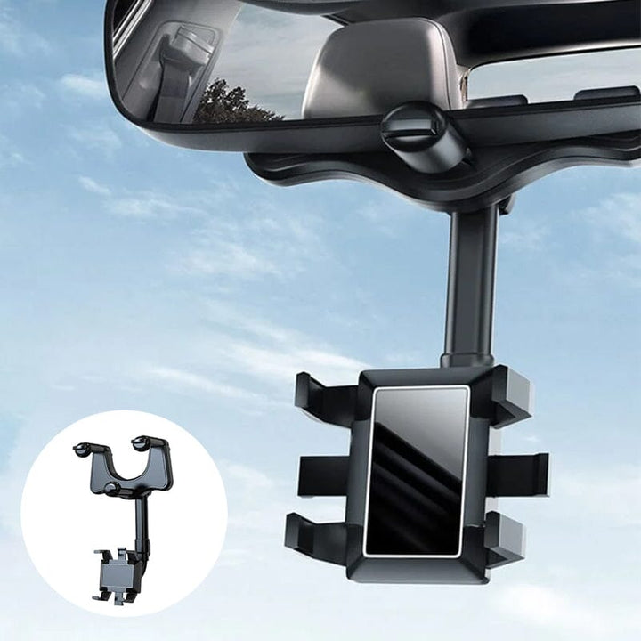 Skanto | Multifunksjonell 360 Rotérbar Bil Bakspeil Telefonholder