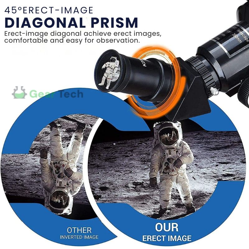 Skanto | Profesjonelt Astronomisk Teleskop | 70mm Apertur, 300mm Brennvidde & Enkel Oppsett for Stjernekikking og Naturutforskning