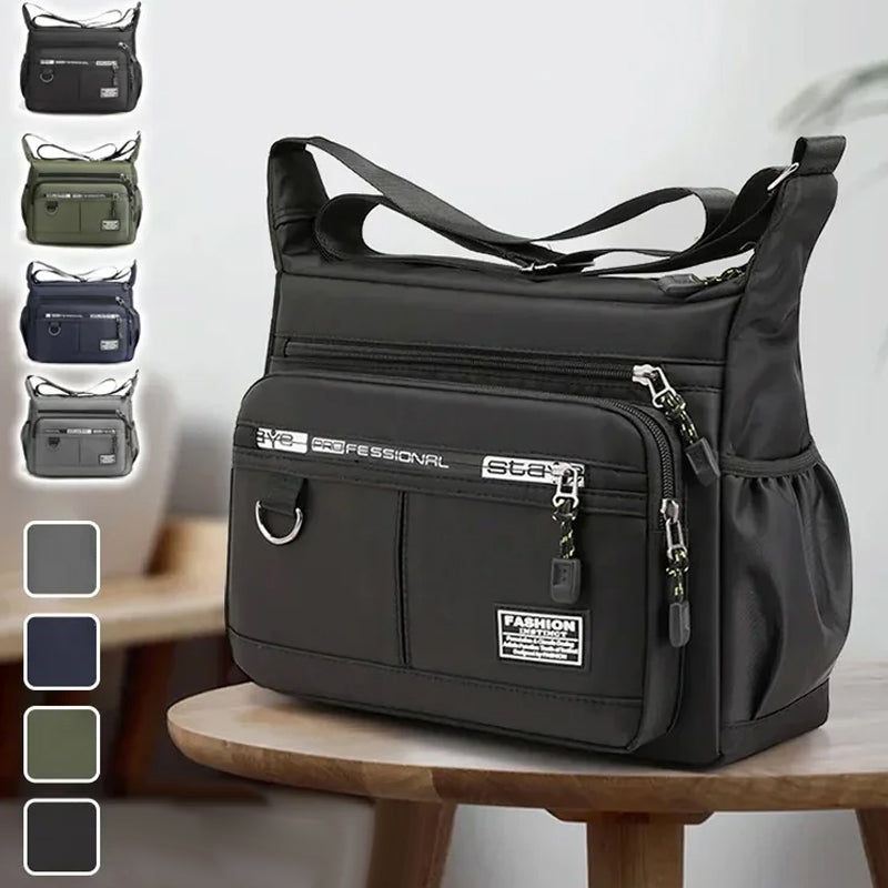 Herre messenger bag med flere lommer | Skanto