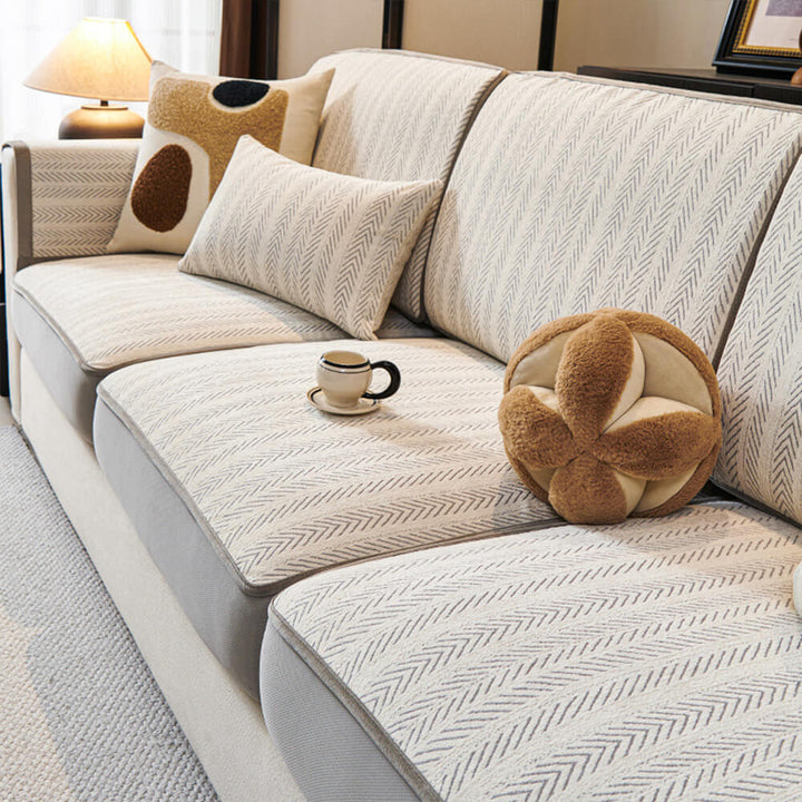 Klassisk Retro Stretch Chenille Sofa Dekke Full Beskyttelse | Skanto